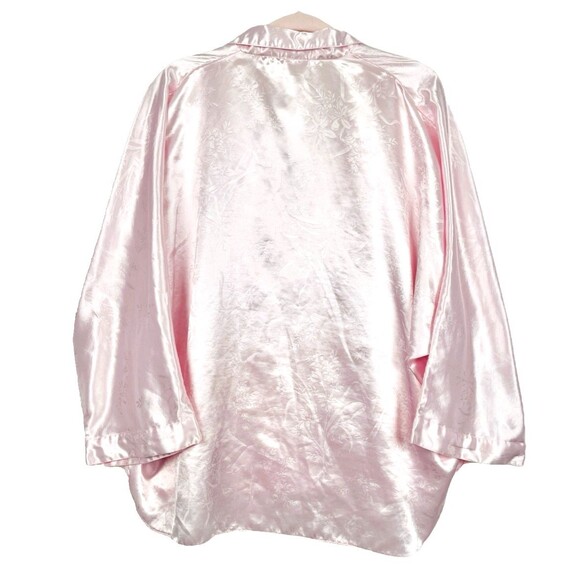 VTG KATHRYN Satin Light Pink Pajama Set Womens SZ LG Sleepwear Loungewear Retro - Picture 7 of 16